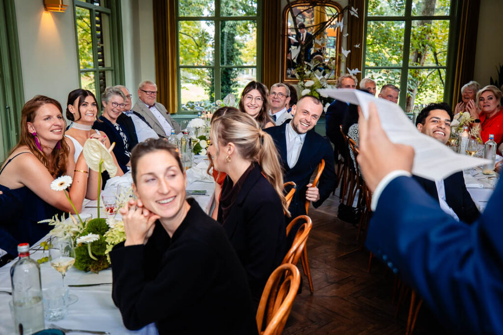 trouwen dudok in het park bruidspaar speech diner