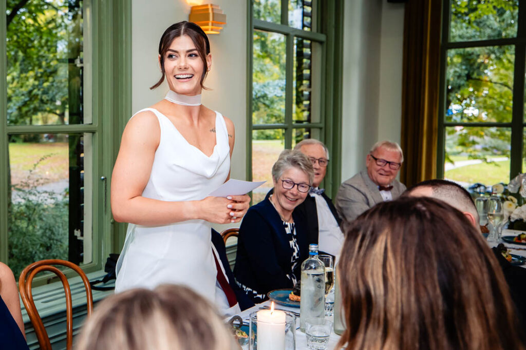trouwen dudok in het park speech bruid diner